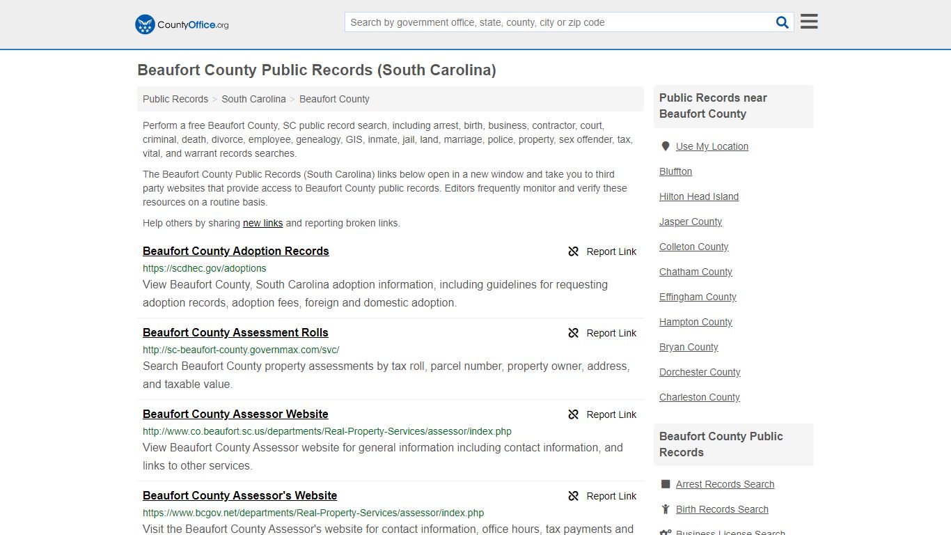 Public Records - Beaufort County, SC (Business, Criminal ...